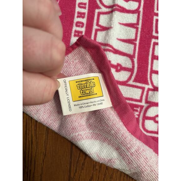 Pittsburgh Steelers Original Pink Terrible Towel Myron Cope's Official NFL Ford - Picture 2 of 2